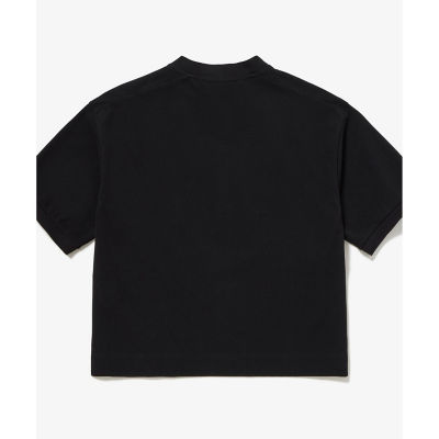 リブスタンドカラー クロップド丈 5分袖ポロシャツ | LACOSTE