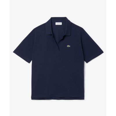 サイドスリット スキッパーネック ドレープポロシャツ | LACOSTE