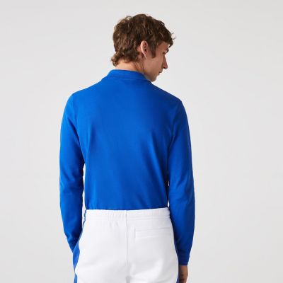 美品】LACOSTE コミックグラフィックエンブレム 長袖 ポロシャツ 白 L-