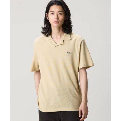コットン×リネン オープンカラーネックポロシャツ | LACOSTE/ラコステ
