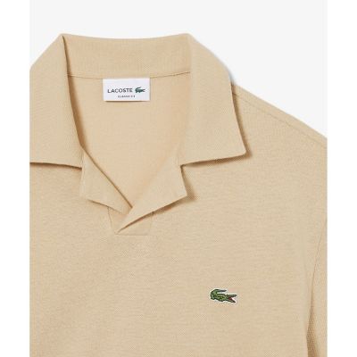 コットン×リネン オープンカラーネックポロシャツ | LACOSTE/ラコステ