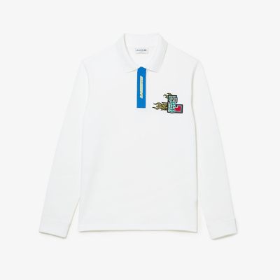 LACOSTE／コミックグラフィックエンブレム長袖ポロシャツ セール】 コミックグラフィックエンブレム長袖ポロシャツ