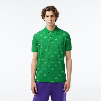 ＜三越伊勢丹/公式＞【SALE】LACOSTE/ラコステ オールオーバーワニロゴプリントポロシャツ ライトグリーン トップス【三越伊勢丹/公式】