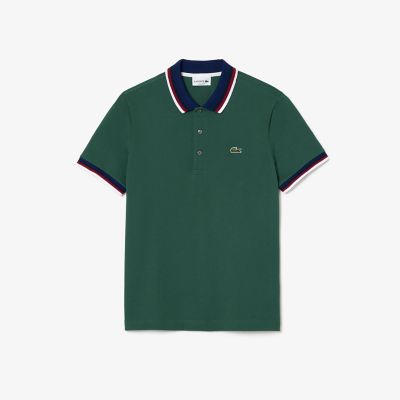 ★LACOSTE★ボーダーリブニットクルーネック鹿の子地レディースTシャツ☆ ラコステ LACOSTE ボーダーリブニットクルーネック鹿の子地T
