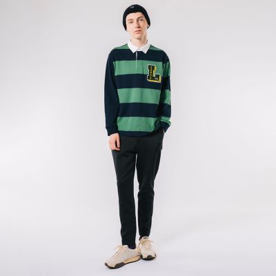LACOSTEラコステ　クレイジーパターンポロシャツ　元値17600円 古着 80s LACOSTE クレイジー ブロック パターン カノコ