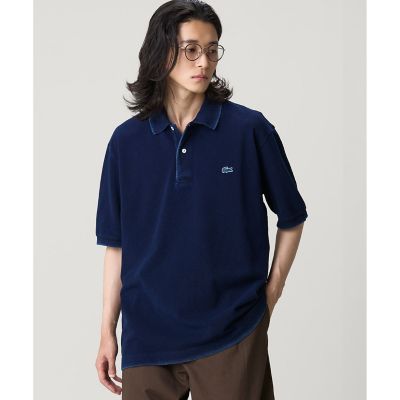 RRL 極美品 濃紺 インディゴ 長袖 ポロシャツ 襟デニム 裾 ステンシルロゴ オーバーサイズ インディゴ ポロシャツ | LACOSTE/ラコステ | 三越