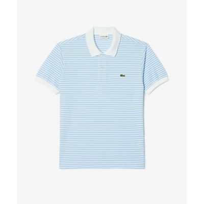 ＜三越伊勢丹/公式＞ LACOSTE/ラコステ L．12．12マリンボーダーポロシャツ ライトブルー トップス【三越伊勢丹/公式】