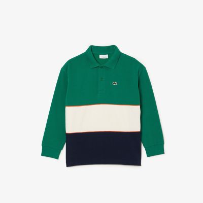 カラーブロックJUNIOR長袖ポロシャツ | LACOSTE/ラコステ