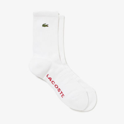 ＜LACOSTE＞足底パイルクロックエンブレムクルーソックス