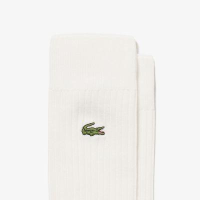 ＜LACOSTE＞クロックエンブレム３×２リブニットソックス