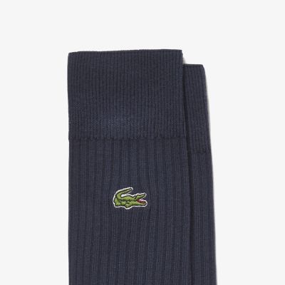 クロックエンブレム３×２リブニットソックス