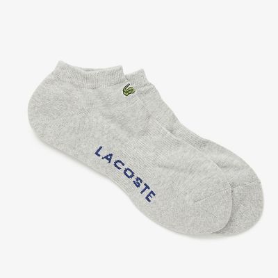 ＜三越伊勢丹/公式＞ LACOSTE/ラコステ ロゴパイルスニカー丈ソックス グレー 靴下【三越伊勢丹/公式】