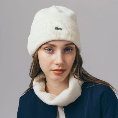 ＜LACOSTE＞クロックエンブレムニットキャップ