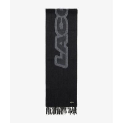 LACOSTE/ラコステ ビッグブランドネームロゴジャカードマフラー