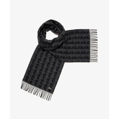 LACOSTE/ラコステ モノグラムジャカードマフラー
