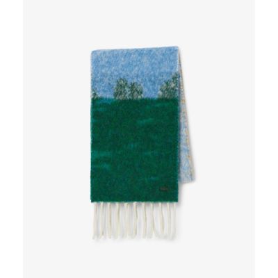 ＜LACOSTE＞ランドスケープモチーフアルパカウールマフラー