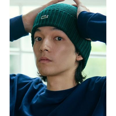 ワンポイントウールニットキャップ | LACOSTE/ラコステ | 三越伊勢丹