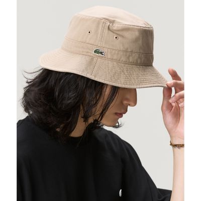 ICE & TECHNO バケットハット Lサイズ ベージュ ウォッシュドコットンバケットハット | LACOSTE/ラコステ | 三越伊勢丹