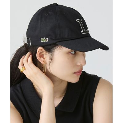 LACOSTE/ラコステ コットンツイルLロゴキャップ ブラック 帽子【三越伊勢丹/公式】