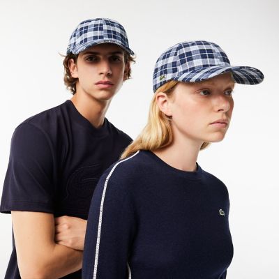 ＜LACOSTE＞ワンポイントチェックネルキャップ