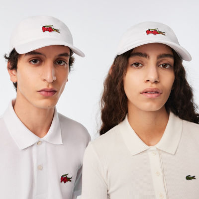 スタニングルアー 新品 Lacoste x A.P.C. コラボ キャップ 白 ワニ M