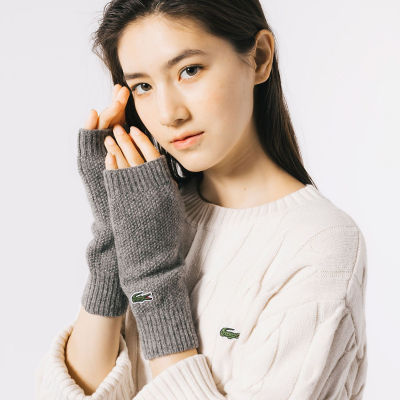 ＜LACOSTE＞鹿の子ニットフィンガーレスグローブ