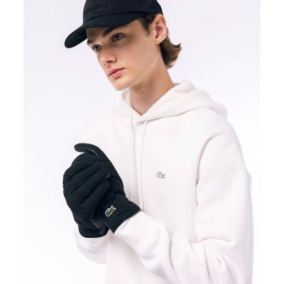 ＜LACOSTE＞モノグラムキルティング×レザーグローブ