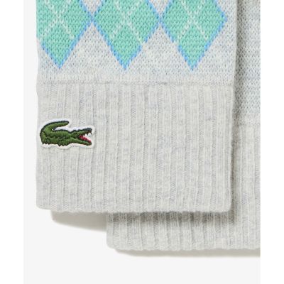 フレッシュカラーアーガイルニットグローブ