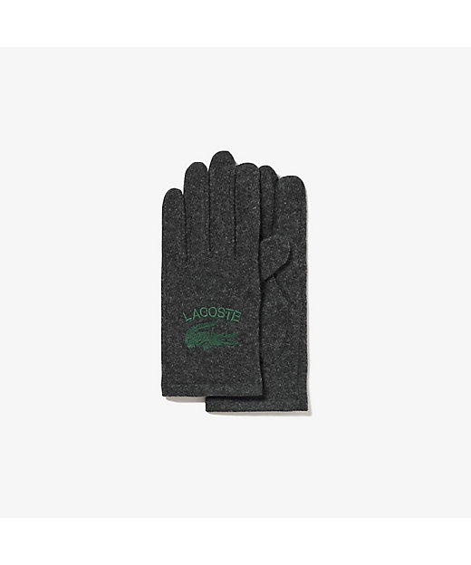 ＜三越伊勢丹/公式＞【SALE】クロックステッチジャージニットグローブ ダークグレー 手袋・グローブ画像