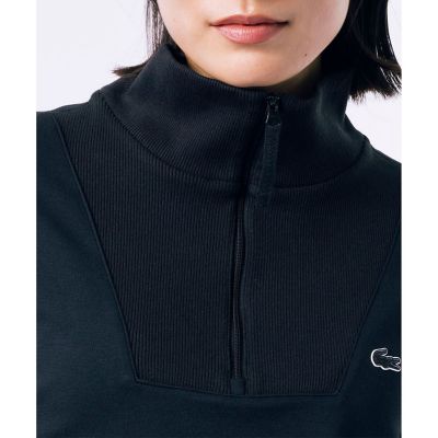 接触冷感　吸水速乾　ＣＯＯＬ　ＭＡＸ　クールマックス　クロップド　ハーフジップスウェット　トレーナー