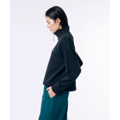 接触冷感　吸水速乾　ＣＯＯＬ　ＭＡＸ　クールマックス　クロップド　ハーフジップスウェット　トレーナー