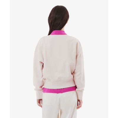 美品✨ラコステ 現行 シーズナルグラフィッククロップドクルーネックスウェット 白 ラコステ LACOSTE シーズナルグラフィッククロップドクルー