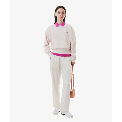 美品✨ラコステ 現行 シーズナルグラフィッククロップドクルーネックスウェット 白 楽天市場】LACOSTE シーズナルグラフィッククロップドクルー