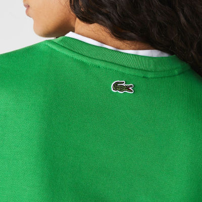 LACOSTE】ラコステ ロンドンストライプシャツ L グリーン 刺繍ロゴ-