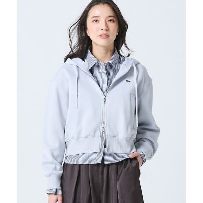 ＜LACOSTE＞ダブルフェイスジャージジップフーディー