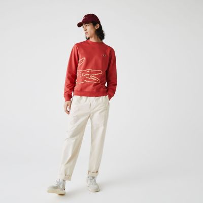 ＜LACOSTE＞ビッグワニロゴプリントクルーネックスウェット