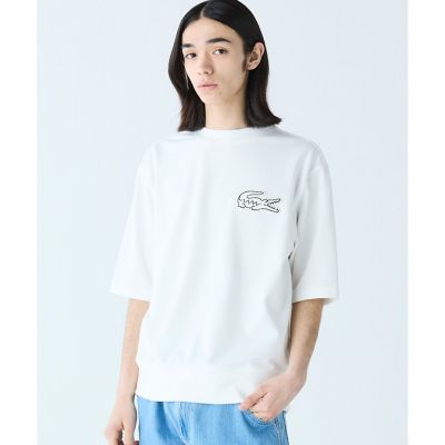 ＜三越伊勢丹/公式＞ LACOSTE/ラコステ オーバーサイズクロックエンブレムスウェットTシャツ ホワイト トップス【三越伊勢丹/公式】