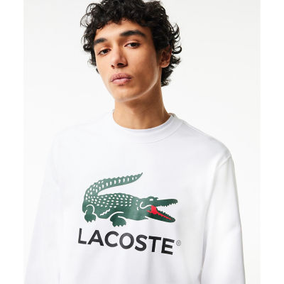 ＜LACOSTE＞裏パイル　エッセンシャルアイコングラフィッククルーネックスウェット　トレーナー