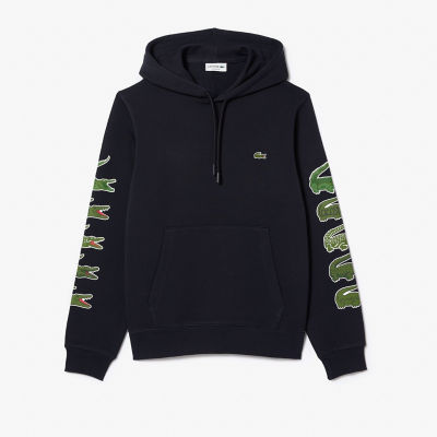 ＜LACOSTE＞スリーブプリントスウェットフーディー