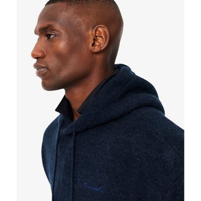 ダブルフェイスルーズフィットフーディー メランジ プルオーバー