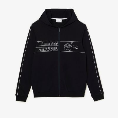 ＜LACOSTE＞スリーブパイピングジップアップスウェットルームフーディー