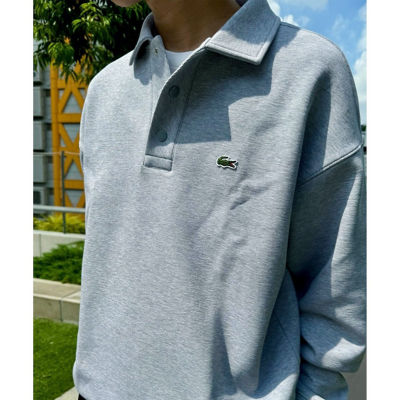 LACOSTE / ラコステ ダブルフェイスピケクルーネックスウェット