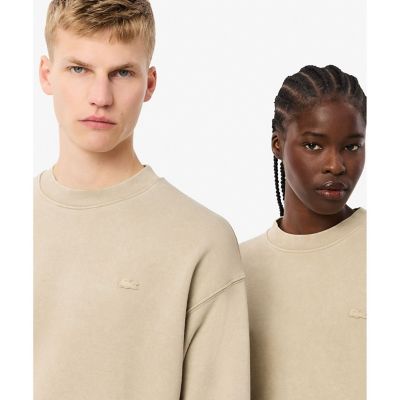 ルーズフィットウォッシュドクルーネック 裏毛スウェット トレーナー