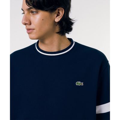 ラコステTシャーツ スリーブラインダブルフェイス鹿の子地半袖Tシャツ トレーナー