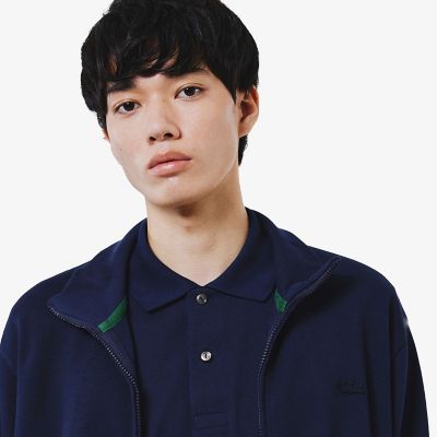 鹿の子ダブルジップ ハイネック ドライバーズニット | LACOSTE