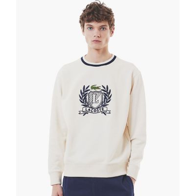 ＜LACOSTE＞裏パイル　ハンドステッチ風ヴィンテージ　フレンチグラフィックステッチ　スウェットプルオーバー