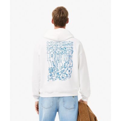 ＜LACOSTE＞グラフィックバックプリントスウェットフーディー　／　裏パイルスウェットパーカー