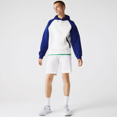 ＜LACOSTE＞バイカラージップポケットスウェットフーディー