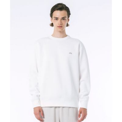 LACOSTE/ラコステ ワントーンクルーネック 鹿の子ニット/鹿の子スウェット トレーナー オフホワイト トップス【三越伊勢丹/公式】