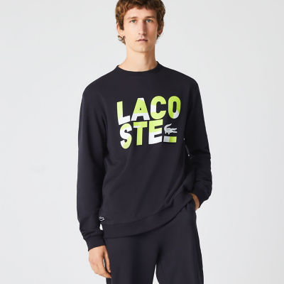 ＜LACOSTE＞レギュラーフィットプリントコットンフリーススウェットシャツ